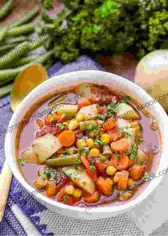 A Bowl Of Hearty Vegetable Soup With Carrots, Celery, Onions, Potatoes, And Green Beans. Soup S On (The Vermont Homesteader Recipes)