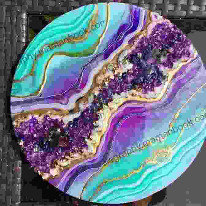 A Captivating Resin Geode Artwork With Vibrant Colors And Sparkling Crystals. Chinese Knotting: Creative Designs That Are Easy And Fun