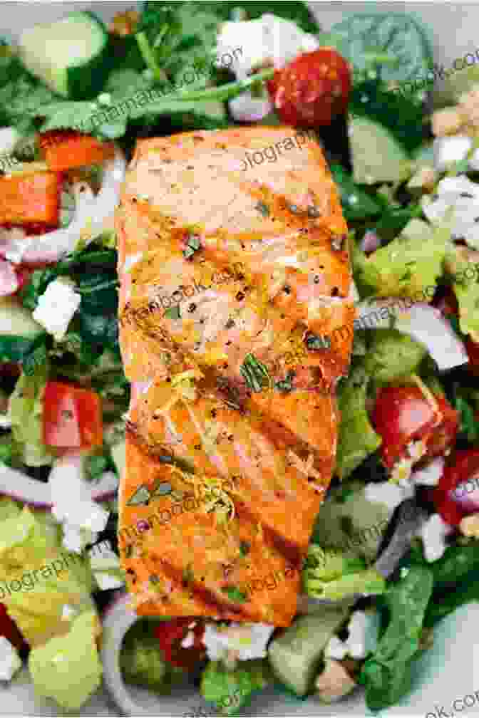 A Colorful Mediterranean Salad With Grilled Salmon Fillet Gordon Ramsay S Healthy Lean Fit: Mouthwatering Recipes To Fuel You For Life