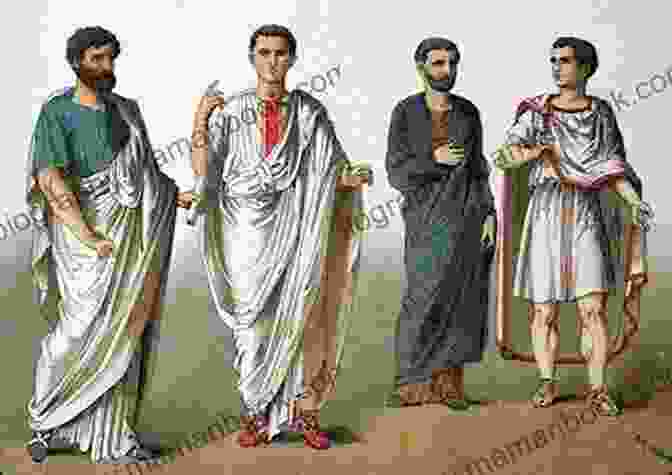 A Group Of Roman Citizens Walk Through The Streets Of Londinium. Whispering Of Spies (A Libertus Mystery Of Roman Britain 13)