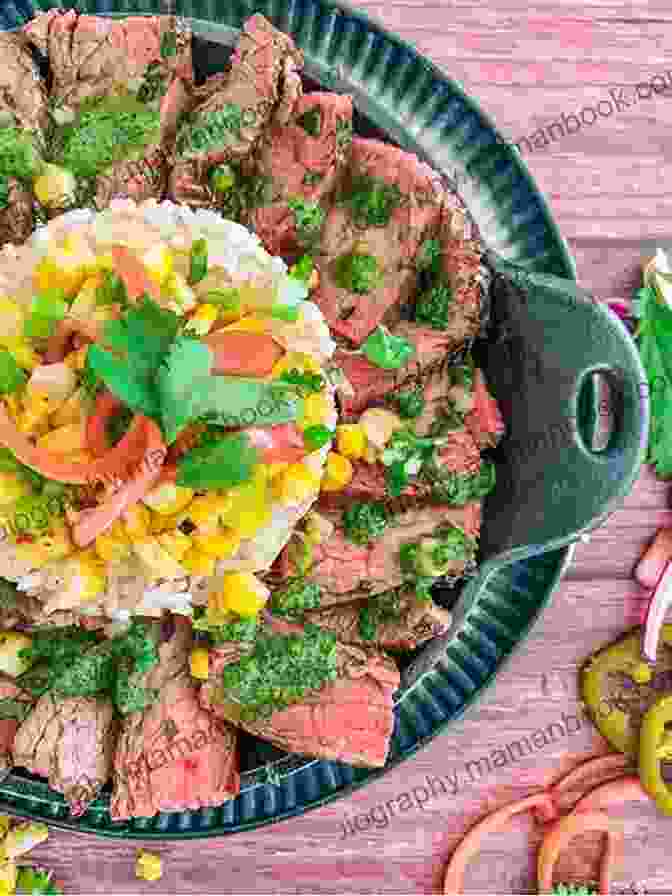 A Plate Of Ceviche With Carne Asada, Rice, Black Beans, And Tres Leches Cake Gordon Ramsay S Healthy Lean Fit: Mouthwatering Recipes To Fuel You For Life