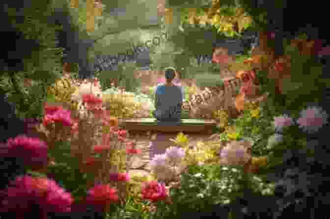 A Serene Image Of A Person Meditating In A Tranquil Garden, Surrounded By Blooming Flowers And The Gentle Glow Of Sunlight Across The Miles: Poems Of Fantasy Faith And Fun