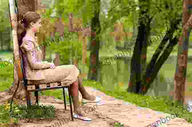 A Woman Sitting On A Bench In A Park, Looking Out At The Water. She Is Wearing A Black Dress And Has Her Head In Her Hands. The Sky Is Overcast And The Water Is Calm. Waiting For The Light Carol Pratt Bradley