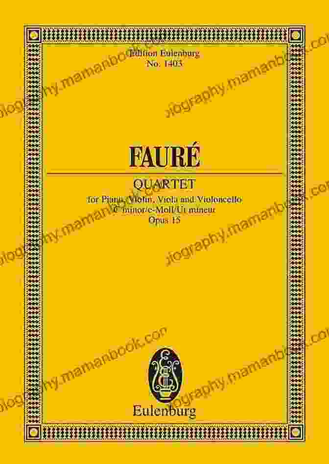 Cover Of The Dover Edition Of Fauré's Piano Quartet In E Flat Major, Op. 41 Quintet And Quartets For Piano And Strings (Dover Chamber Music Scores)
