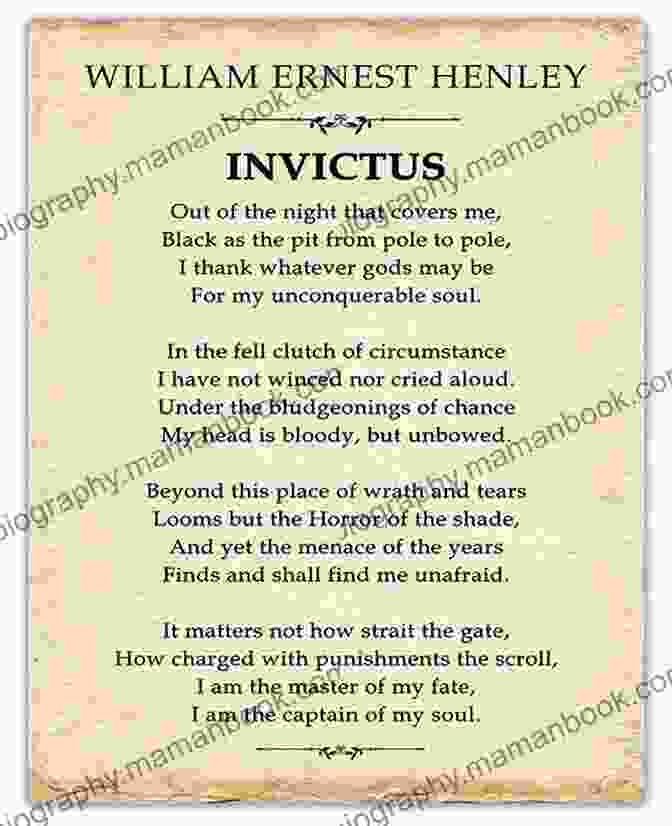 Image Of 'Invictus' Poem By William Ernest Henley Ten Poems For Difficult Times