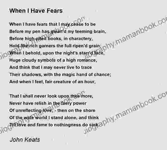 Image Of 'When I Have Fears That I May Cease To Be' Poem By John Keats Ten Poems For Difficult Times