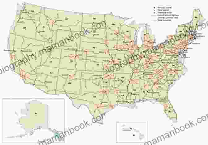 Map Of The United States Showing The Major Routes. The Underground Railroad: A Captivating Guide To The Network Of Routes Places And People In The United States That Helped Free African Americans During The Nineteenth Century