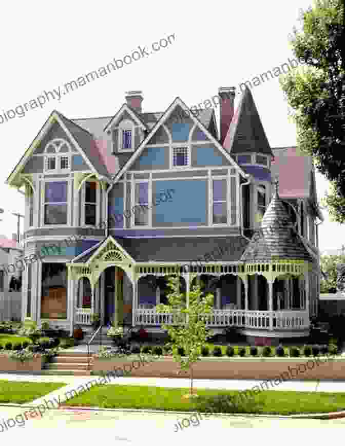 The Blue House In Bishop Is A Stunning Victorian Style Mansion With A Vibrant Blue Exterior And Intricate Architectural Details. The Blue House In Bishop
