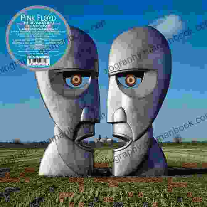 The Division Bell Album Cover Featuring Two Stone Heads In A Grassy Field The Division Bell Andy Evans
